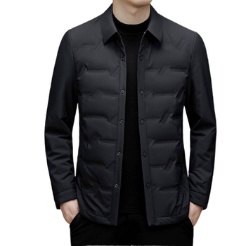 Férfiaknak készült könnyű pehelydzseki kapucnival, hosszú szabású téli meleg és szigetelés, fehér kacsa pehely 81–85%