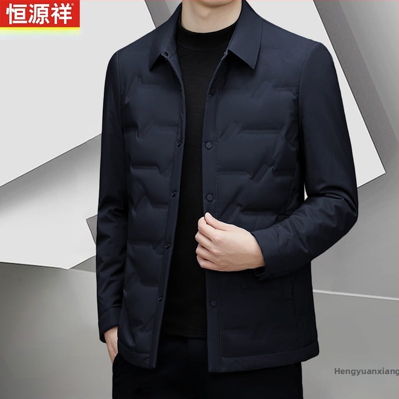 Férfiaknak készült könnyű pehelydzseki kapucnival, hosszú szabású téli meleg és szigetelés, fehér kacsa pehely 81–85%