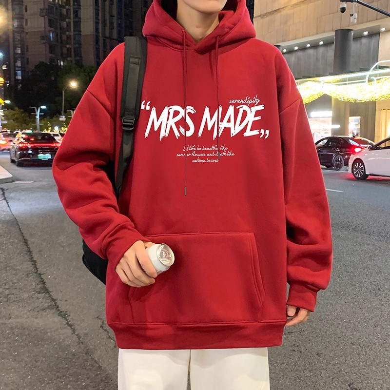 Muški oversize hoodie s kapuljom, pamukova smjesa, fleece podstava, labav kroj, svakodnevni kampus stil