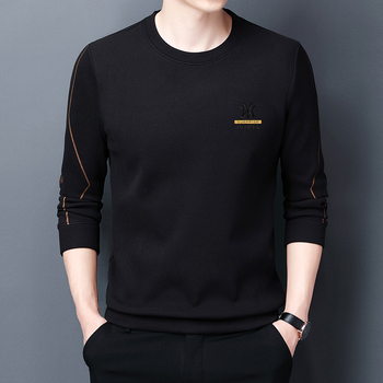 Ανδρικό φούτερ με διπλής όψης DeRong βελούρι φλίς, με λαιμό στρογγυλό, μακριά μανίκια, βαμβάκι 81–90%, κατάλληλο για άνοιξη και φθινόπωρο