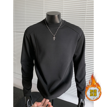 Ανδρικό φλις φούτερ με εσωτερική επένδυση, μακριά μανίκια, κανονική πυκνότητα, μοντέλο S501, κυκλοφορία φθινοπωρινή 2025, για όλες τις εποχές