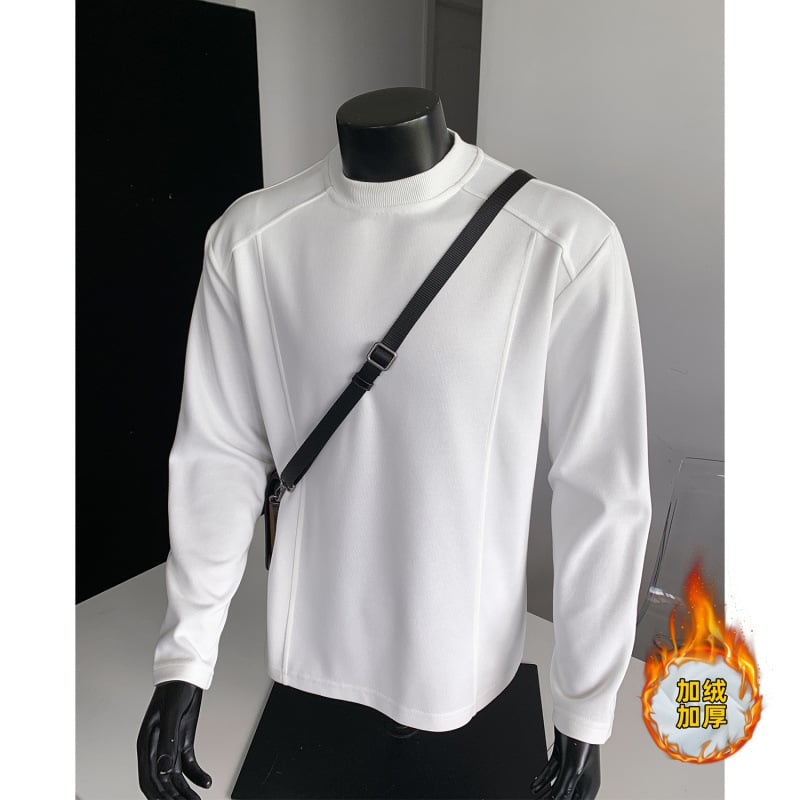 Ανδρικό φλις φούτερ με εσωτερική επένδυση, μακριά μανίκια, κανονική πυκνότητα, μοντέλο S501, κυκλοφορία φθινοπωρινή 2025, για όλες τις εποχές