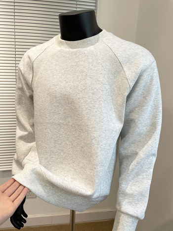 Ανδρικό φούτερ με στρογγυλό λαιμό, βαμβακο-πολυμερές μείγμα, παχύ ύφασμα φλίς, μακριά μανίκια, φθινοπωρινό 2025