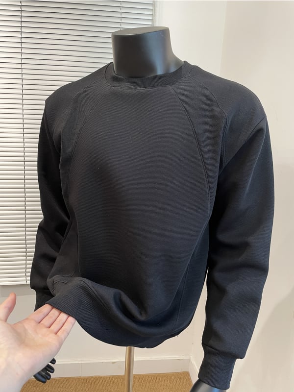 Ανδρικό φούτερ με στρογγυλό λαιμό, βαμβακο-πολυμερές μείγμα, παχύ ύφασμα φλίς, μακριά μανίκια, φθινοπωρινό 2025