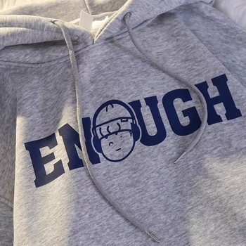 Ανδρικό φούτερ με κουκούλα από φλίς, χαλαρή γραμμή, φθινοπωρινή χρήση, εκτύπωση με γράμματα