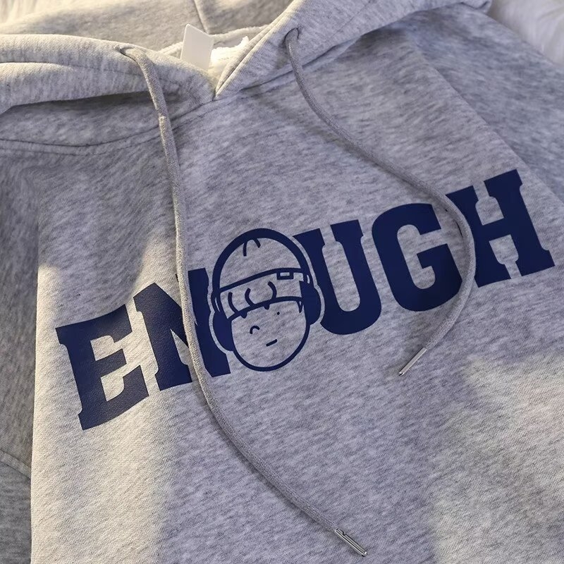 Ανδρικό φούτερ με κουκούλα από φλίς, χαλαρή γραμμή, φθινοπωρινή χρήση, εκτύπωση με γράμματα