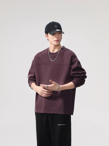 Pulóver-felső, japán stílus, kerek nyak, laza szabás, 31–50% pamut, őszi 2025