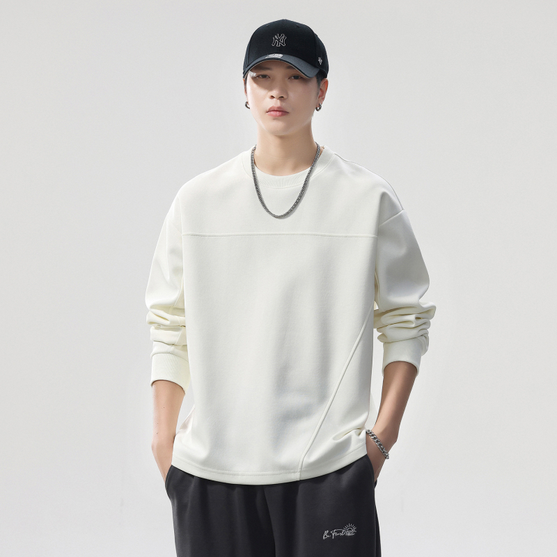 Pulóver-felső, japán stílus, kerek nyak, laza szabás, 31–50% pamut, őszi 2025