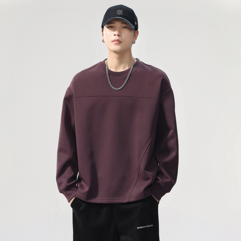 Pulóver-felső, japán stílus, kerek nyak, laza szabás, 31–50% pamut, őszi 2025