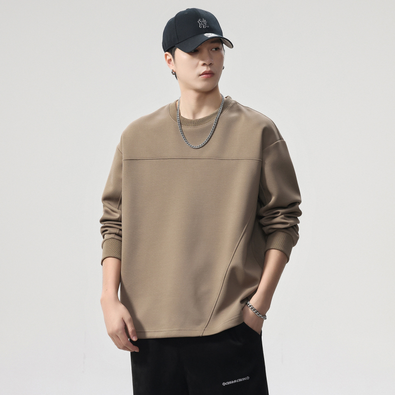 Pulóver-felső, japán stílus, kerek nyak, laza szabás, 31–50% pamut, őszi 2025