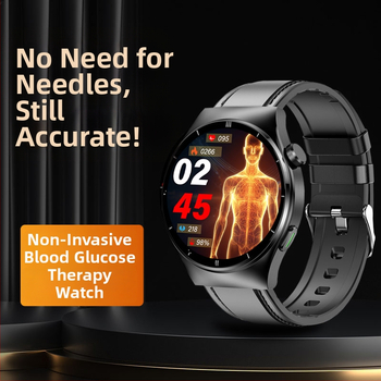 Medicinski razine pametni sat s neinvazivnim praćenjem glukoze, krvnog tlaka, lipida i otkucaja srca — AMOLED zaslon