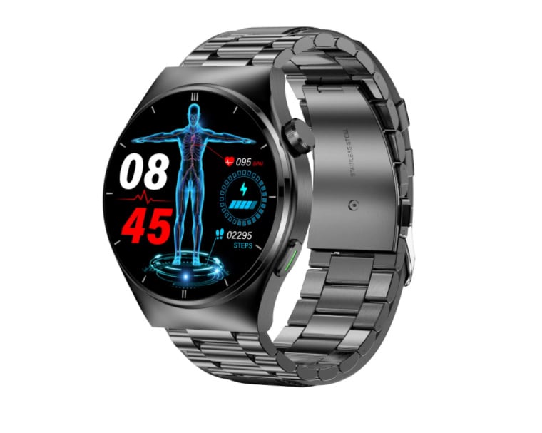 Medicinski razine pametni sat s neinvazivnim praćenjem glukoze, krvnog tlaka, lipida i otkucaja srca — AMOLED zaslon