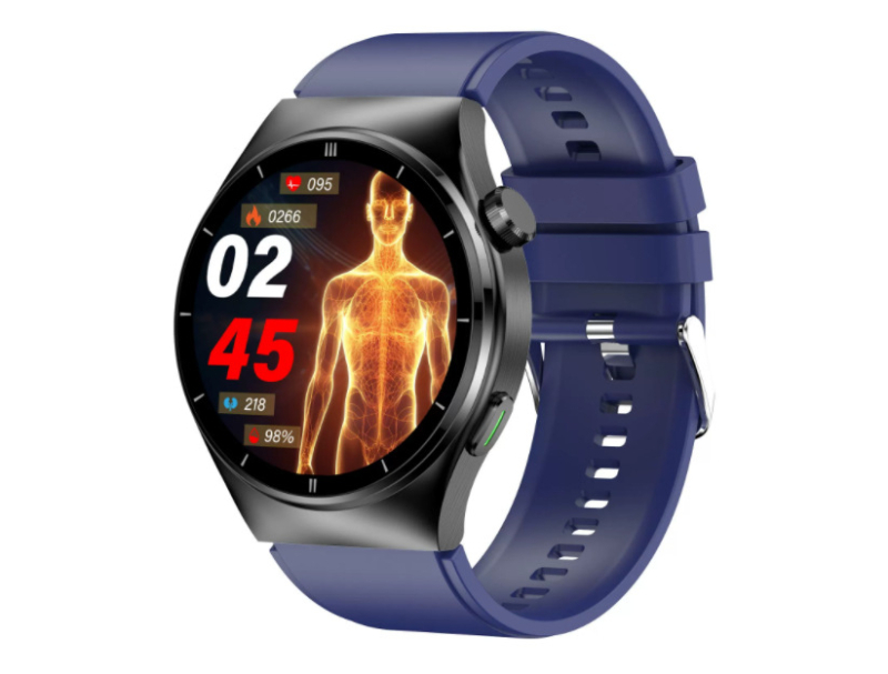 Medicinski razine pametni sat s neinvazivnim praćenjem glukoze, krvnog tlaka, lipida i otkucaja srca — AMOLED zaslon
