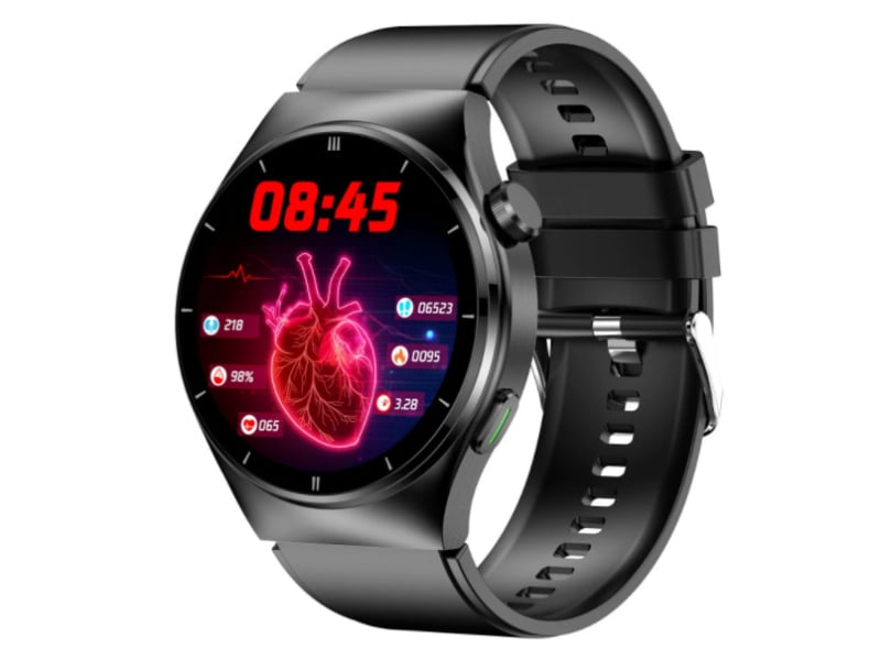 Medicinski razine pametni sat s neinvazivnim praćenjem glukoze, krvnog tlaka, lipida i otkucaja srca — AMOLED zaslon