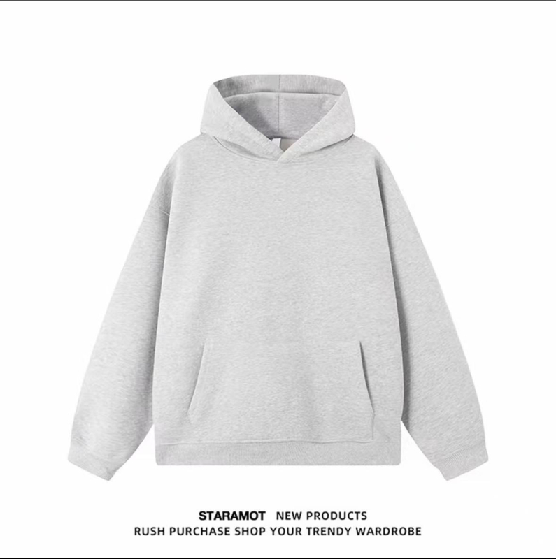 Unisex hoodie s kapuljom u američkom stilu, široki kroj, jednobojan, za jesen i zimu