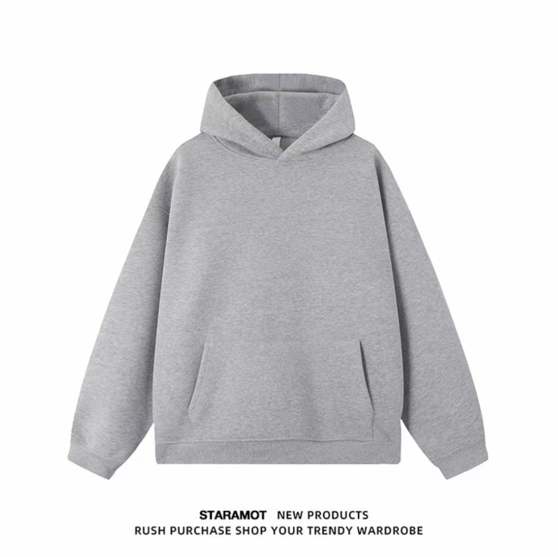Unisex hoodie s kapuljom u američkom stilu, široki kroj, jednobojan, za jesen i zimu