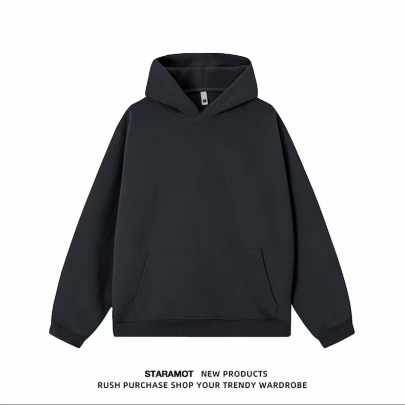 Unisex hoodie s kapuljom u američkom stilu, široki kroj, jednobojan, za jesen i zimu