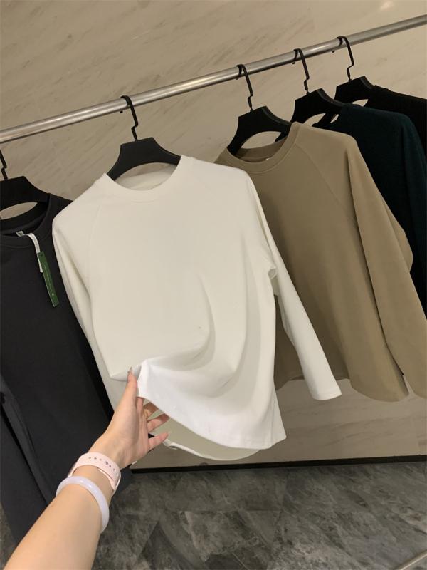 Muški dvostrano baršunasti pulover s Raglan rukavima, okrugli ovratnik, debeli poliester 96%+, Derong tkanina, zimski model