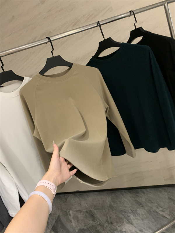 Muški dvostrano baršunasti pulover s Raglan rukavima, okrugli ovratnik, debeli poliester 96%+, Derong tkanina, zimski model