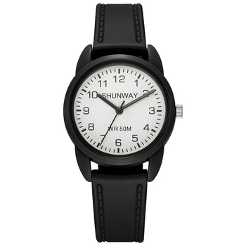 Shengwei S-582 Studentski kvarcni sat, tih rad, vodootporan do 50 m, promjer brojčanika 33 mm, plastično kućište
