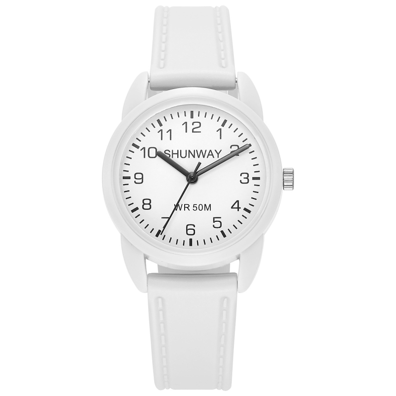 Shengwei S-582 Studentski kvarcni sat, tih rad, vodootporan do 50 m, promjer brojčanika 33 mm, plastično kućište