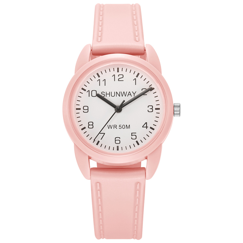 Shengwei S-582 Studentski kvarcni sat, tih rad, vodootporan do 50 m, promjer brojčanika 33 mm, plastično kućište