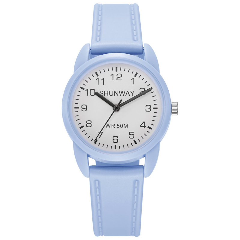 Shengwei S-582 Studentski kvarcni sat, tih rad, vodootporan do 50 m, promjer brojčanika 33 mm, plastično kućište