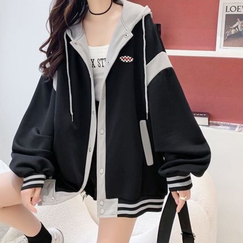 Férfi pamut kapucnis dzseki, lazább szabású, hosszú kialakítás 80–100 cm