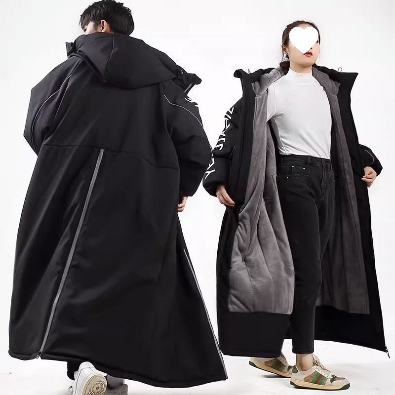 Унисекс палто Corduroy, военен стил, свободна кройка, зимно подплатено палто с полар, ленено основно платно под 10%, корейски стил, пролет 2025