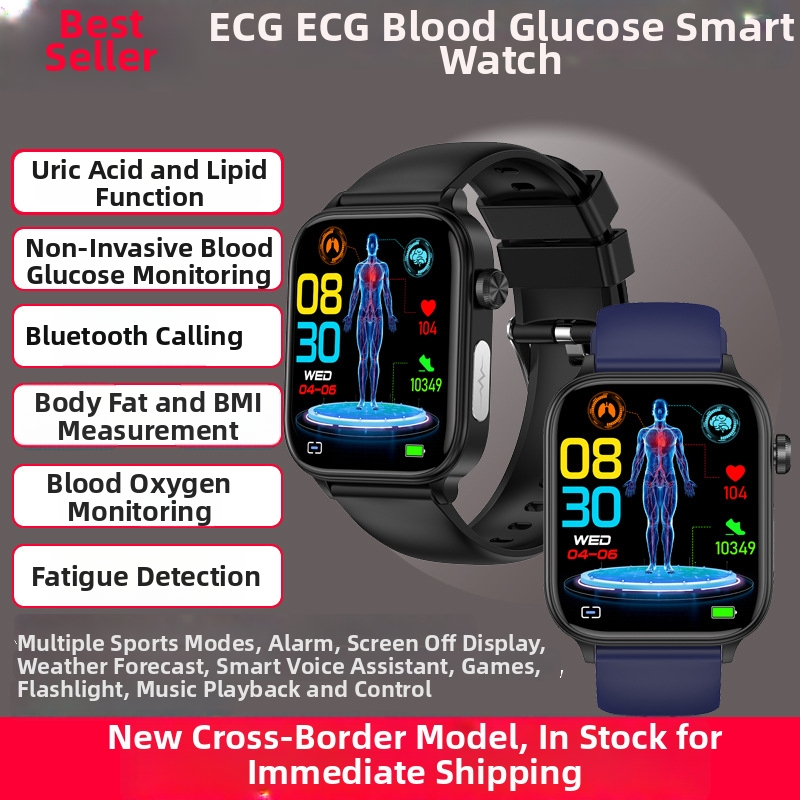 ET570 pametni sat s ECG, mjerenjem zasićenja krvi kisikom, otkucaja srca i krvnog tlaka, AMOLED zaslon