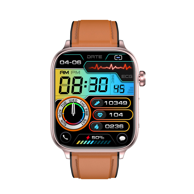 ET570 pametni sat s ECG, mjerenjem zasićenja krvi kisikom, otkucaja srca i krvnog tlaka, AMOLED zaslon