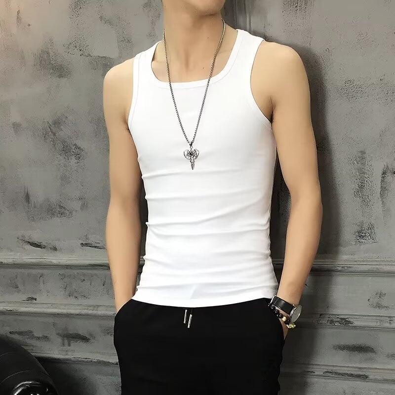 Ujj nélküli póló, koreai stílus (vékony, poliészter szál, nyár)