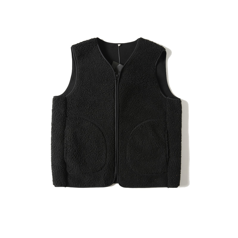 Férfi kapucnis kardigán mellény, karcsúsított szabás, V-nyak, kétsoros záródás, csíkos poliészter, őszi 2024