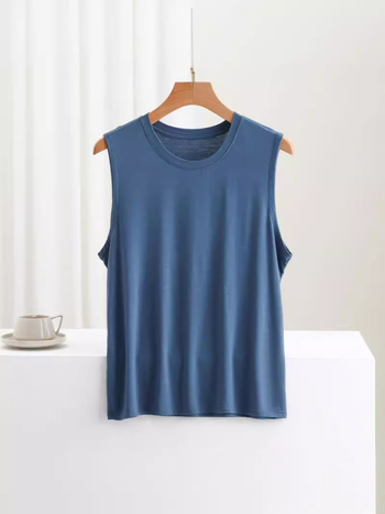 Vīriešu T-kreklu vestes bez piedurknēm, brīvs piegriezums, viegls modal audums (95%), plāns