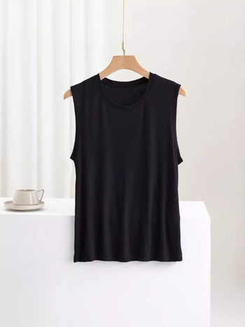 Vīriešu T-kreklu vestes bez piedurknēm, brīvs piegriezums, viegls modal audums (95%), plāns