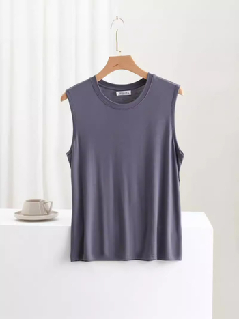 Vīriešu T-kreklu vestes bez piedurknēm, brīvs piegriezums, viegls modal audums (95%), plāns