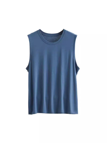 Vīriešu T-kreklu vestes bez piedurknēm, brīvs piegriezums, viegls modal audums (95%), plāns