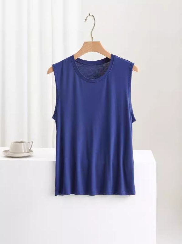 Vīriešu T-kreklu vestes bez piedurknēm, brīvs piegriezums, viegls modal audums (95%), plāns