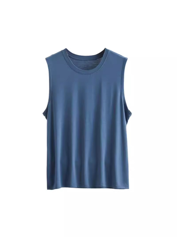 Vīriešu T-kreklu vestes bez piedurknēm, brīvs piegriezums, viegls modal audums (95%), plāns