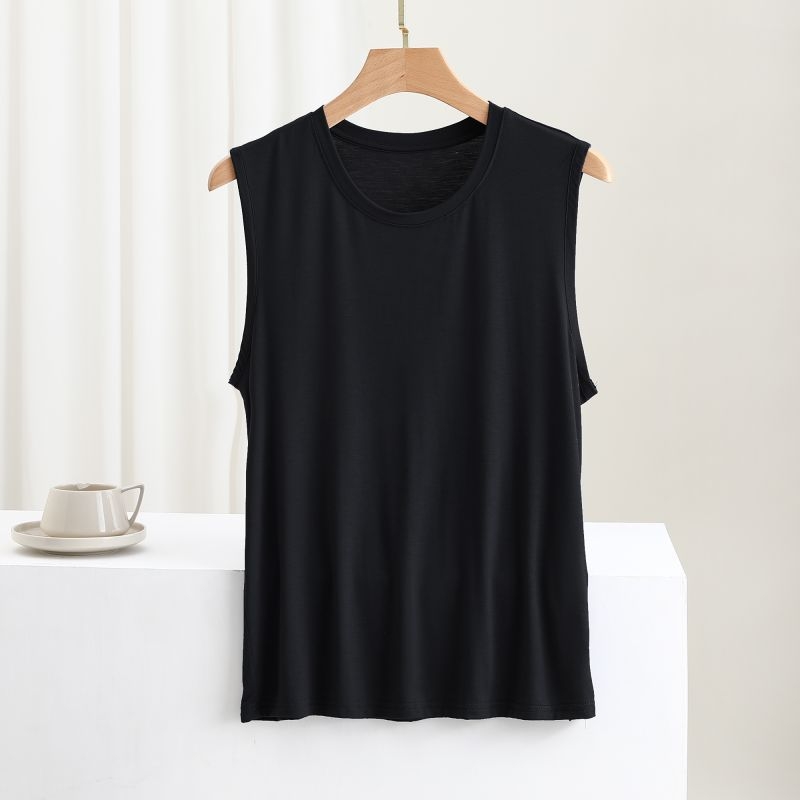 Vīriešu T-kreklu vestes bez piedurknēm, brīvs piegriezums, viegls modal audums (95%), plāns