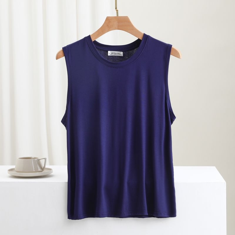 Vīriešu T-kreklu vestes bez piedurknēm, brīvs piegriezums, viegls modal audums (95%), plāns