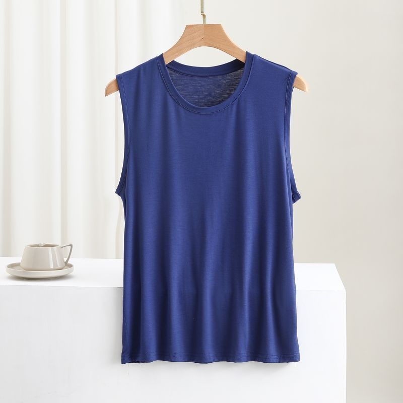 Vīriešu T-kreklu vestes bez piedurknēm, brīvs piegriezums, viegls modal audums (95%), plāns