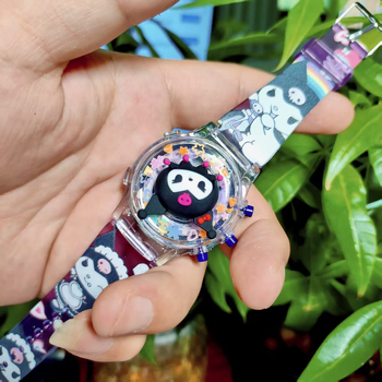 Παιδικό ηλεκτρονικό μουσικό ψηφιακό ρολόι με λουράκι από σιλικόνη, μεταλλικό περίβλημα και στρογγυλό καντράν