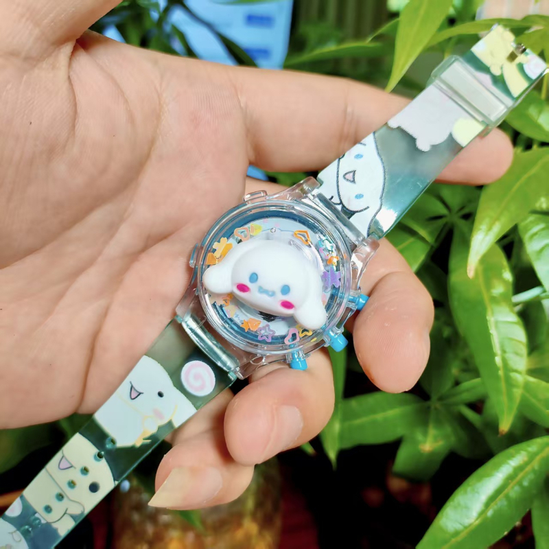 Παιδικό ηλεκτρονικό μουσικό ψηφιακό ρολόι με λουράκι από σιλικόνη, μεταλλικό περίβλημα και στρογγυλό καντράν