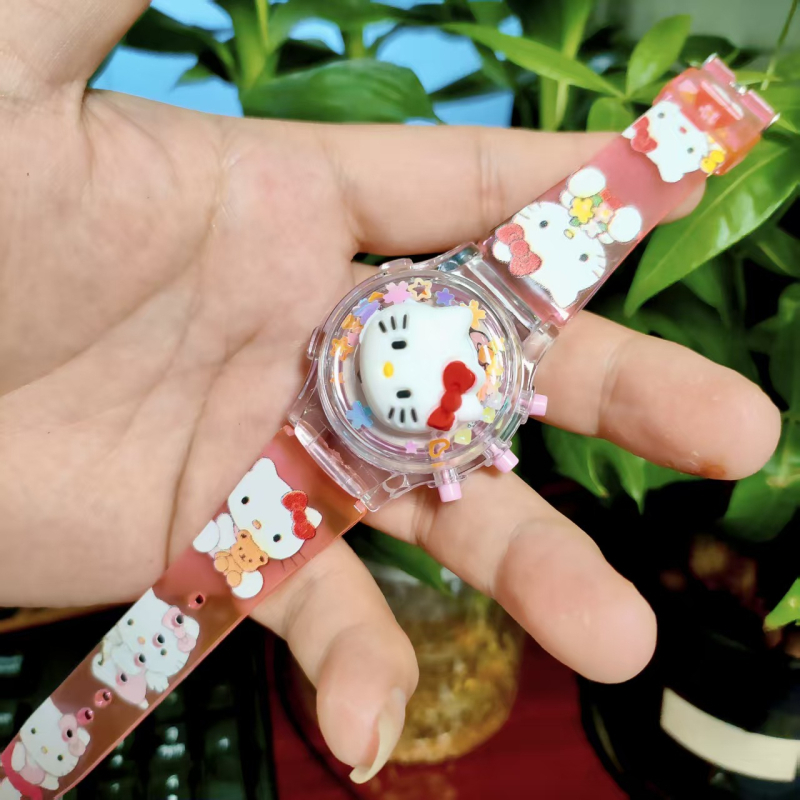 Παιδικό ηλεκτρονικό μουσικό ψηφιακό ρολόι με λουράκι από σιλικόνη, μεταλλικό περίβλημα και στρογγυλό καντράν