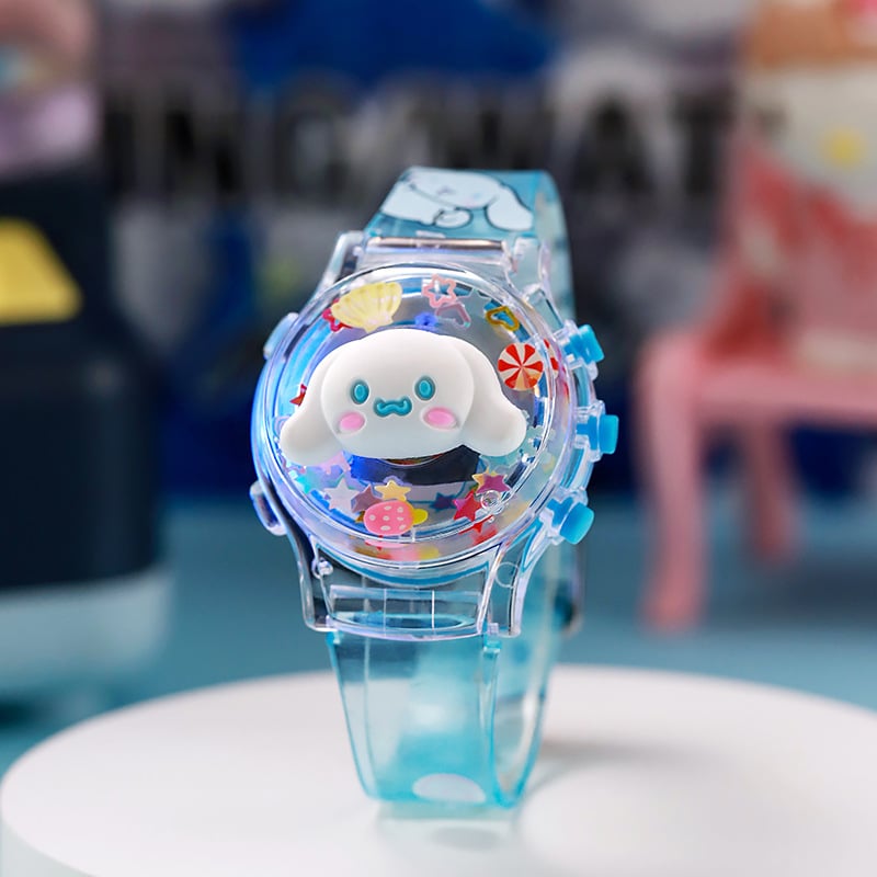 Παιδικό ηλεκτρονικό ρολόι quartz με περιστρεφόμενα φώτα και μουσική, αριθμητική οθόνη, σιλικόνι ιμάντας, μεταλλική κάσα