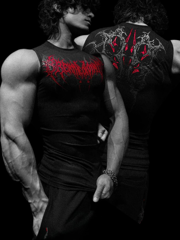 Sporta veste ar burtiem drukā, ātri žūstoša, cieša piegriezuma, bez piedurknēm, 98% poliesteris (Modelis B2501)