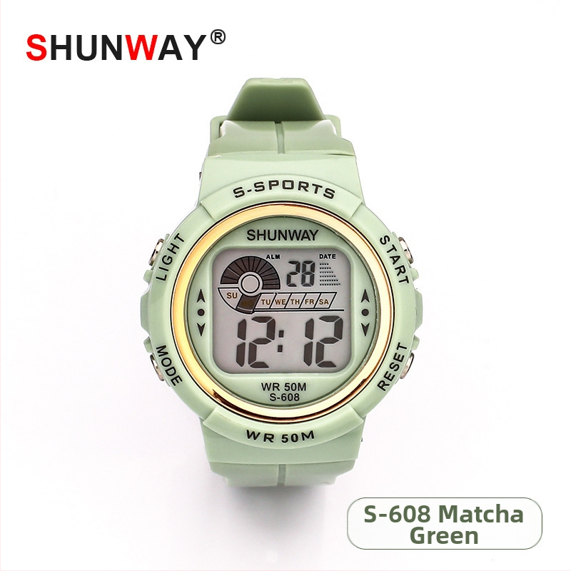 Shengwei Παιδικός ηλεκτρονικός ρολόι με νυχτερινό φωτισμό για μαθητές — αδιάβροχος μέχρι 50 μ, ψηφιακή οθόνη, λουρί TPU