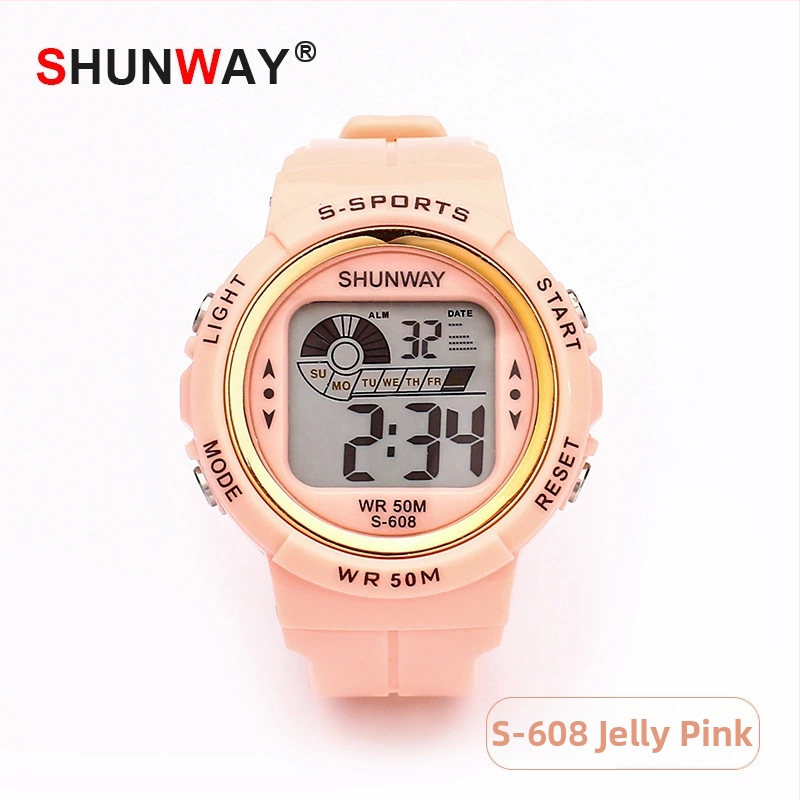 Shengwei Παιδικός ηλεκτρονικός ρολόι με νυχτερινό φωτισμό για μαθητές — αδιάβροχος μέχρι 50 μ, ψηφιακή οθόνη, λουρί TPU