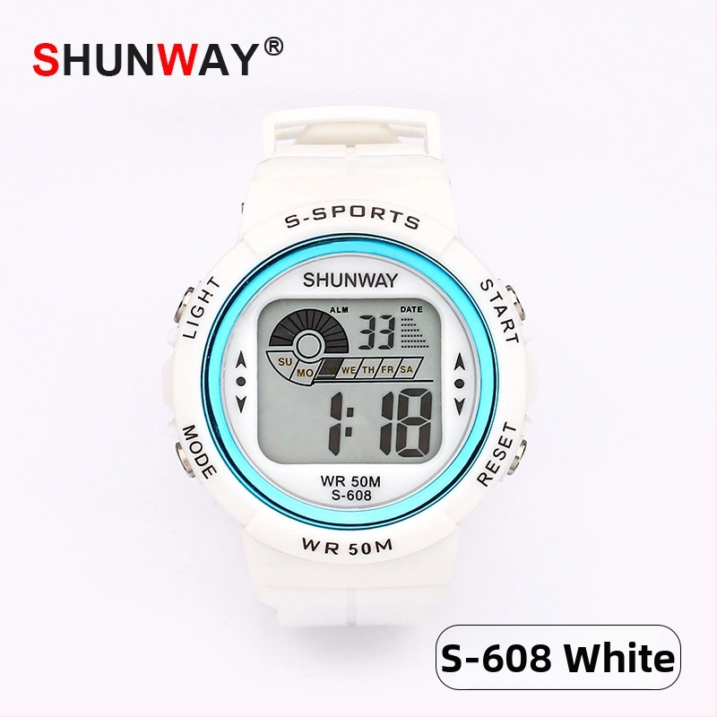 Shengwei Παιδικός ηλεκτρονικός ρολόι με νυχτερινό φωτισμό για μαθητές — αδιάβροχος μέχρι 50 μ, ψηφιακή οθόνη, λουρί TPU